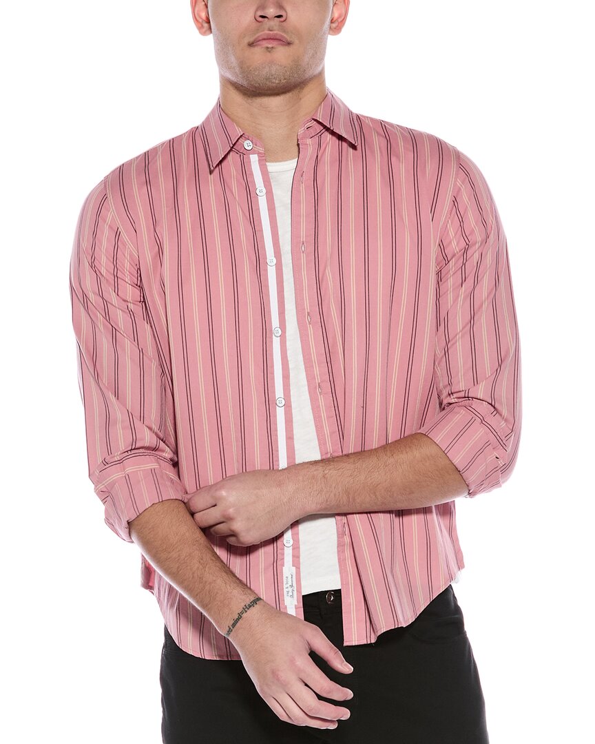 

Рубашка из тканого полотна rag & bone Rove Stripe, розовый/белый
