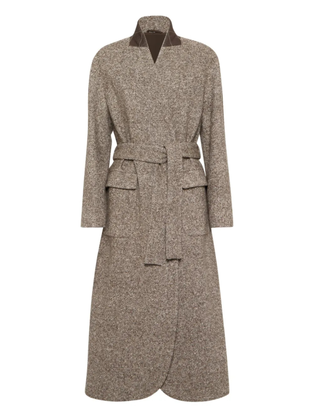 

Brunello Cucinelli пальто с поясом, коричневый