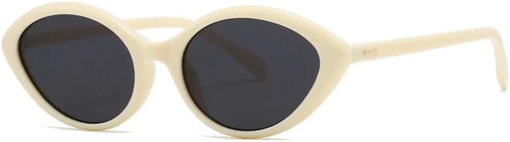 

Винтажные солнцезащитные очки в овальной оправе для женщин и мужчин, популярные дизайнерские солнцезащитные очки класса люкс в стиле панк с заклепками, очки с защитой от УФ-излучения UV400 SZVVBKK, Beige Black