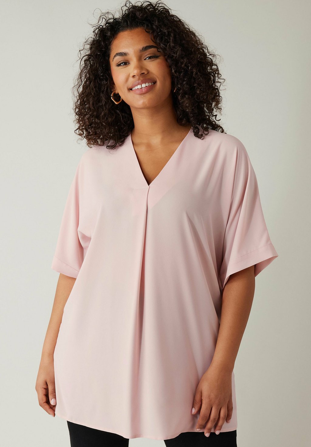 

Блуза PLEAT FRONT Evans, цвет Baby Pink