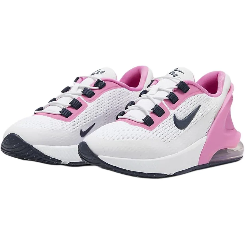 Nike Детские кроссовки для бега Air Max 270 Abrasion Resistant Low top бело-розовые, возраст 3-7 лет — фото 4
