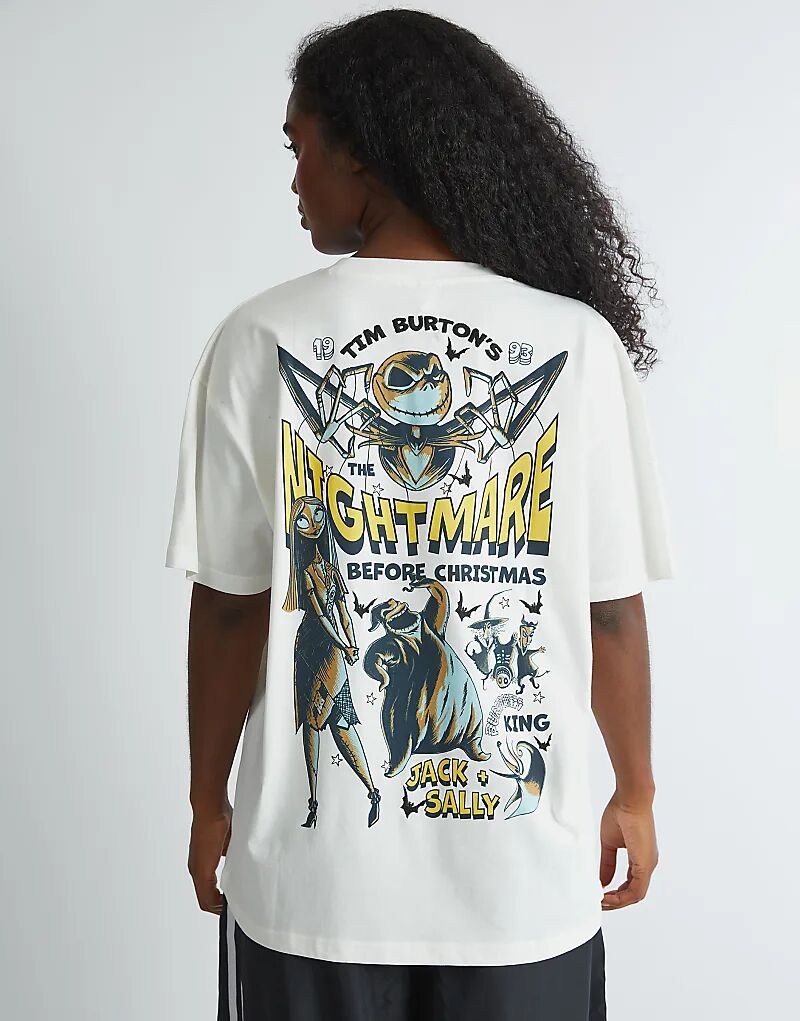 

Футболка Skinnydip London с постером «Кошмар перед Рождеством» белого цвета