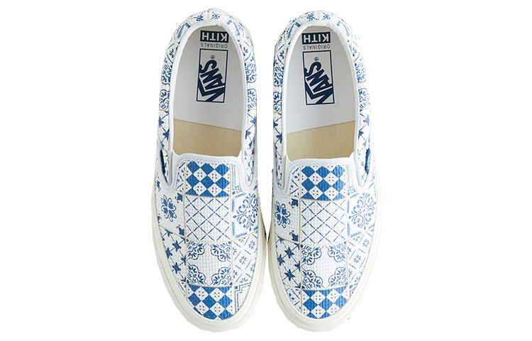 Кроссовки Vans Og Classic Slip-On Lx Kith For Vault Azulejo Tile — фото 4