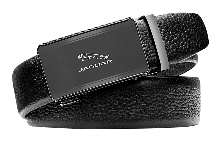 

JAGUAR Кожаный мужской ремень черный, Black