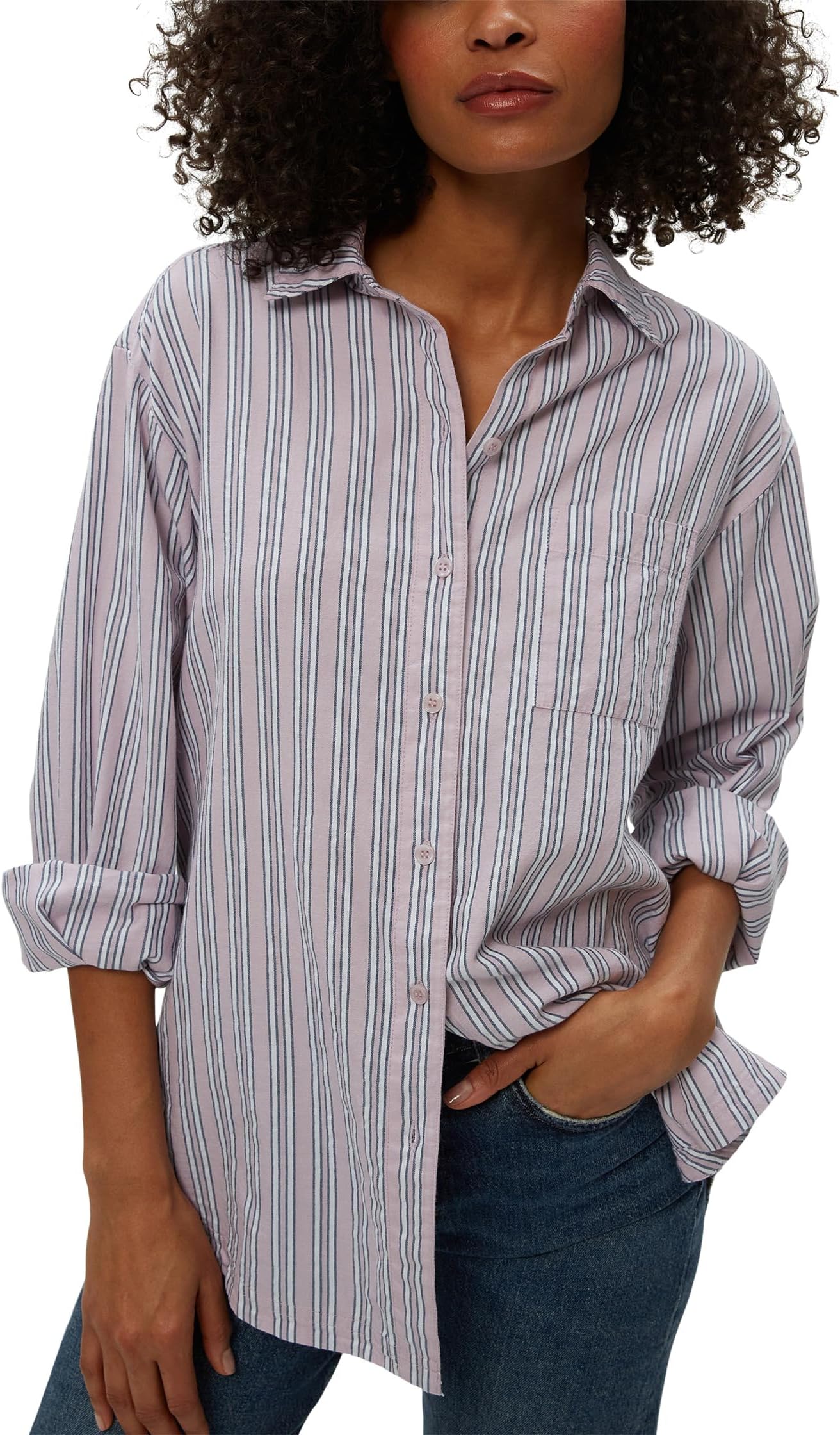 

Женская свободная рубашка на пуговицах Beau Michael Stars, Sachet Stripe