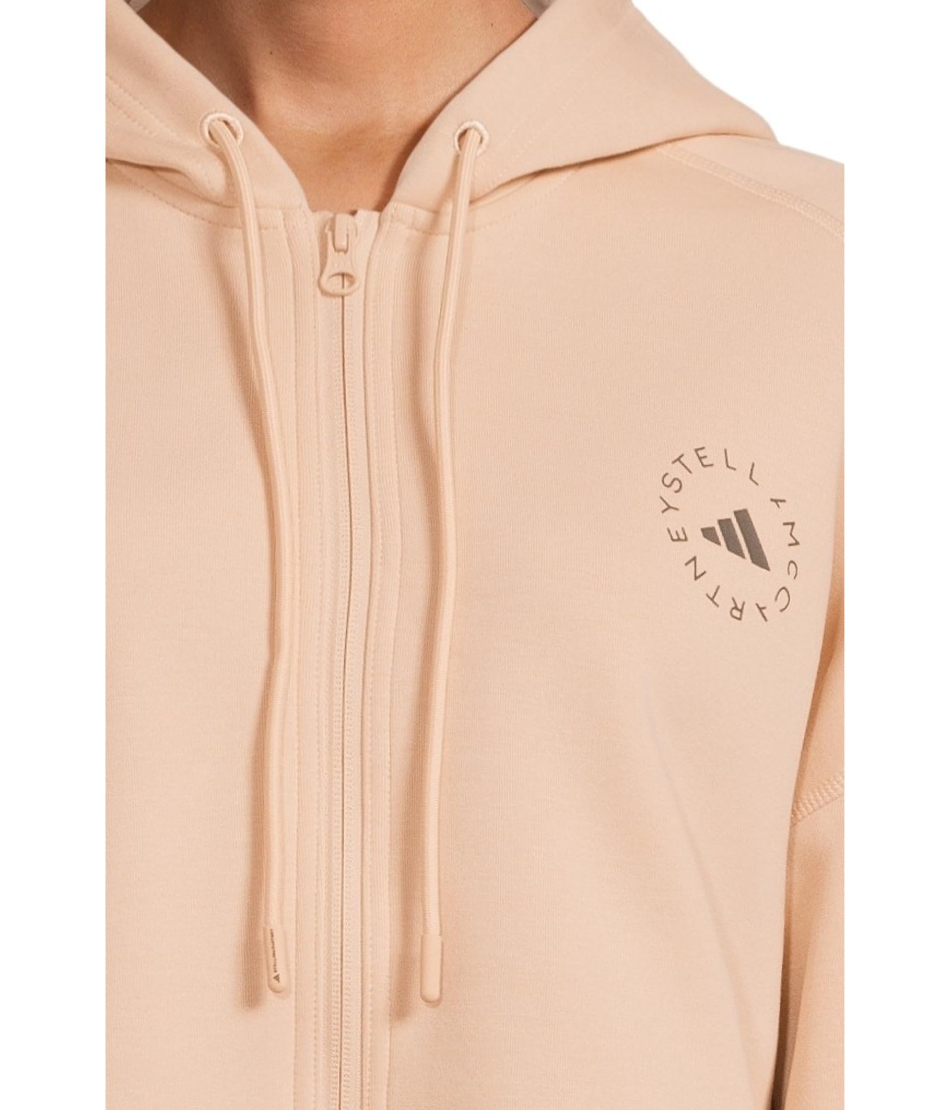 Худи adidas by Stella McCartney Sportswear Cropped Hoodie JW4690, цвет Soft Powder — фото 4