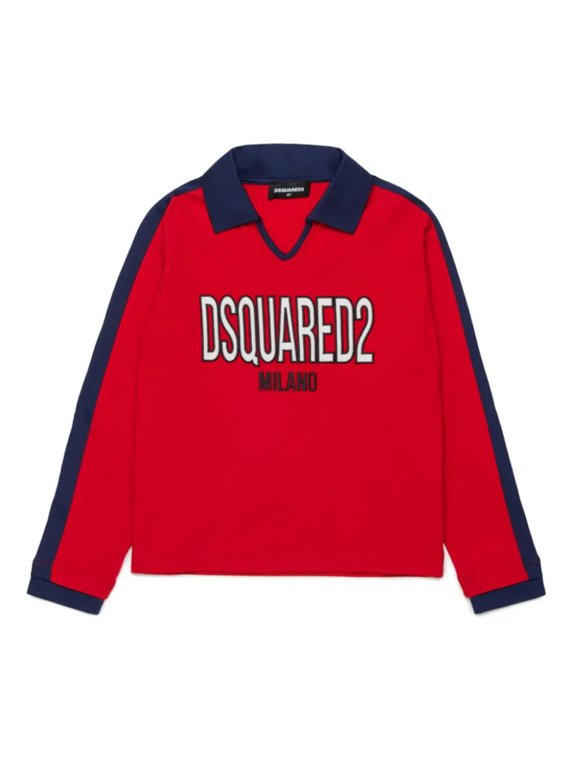 

DSQUARED2 KIDS рубашка поло с вышивкой, красный