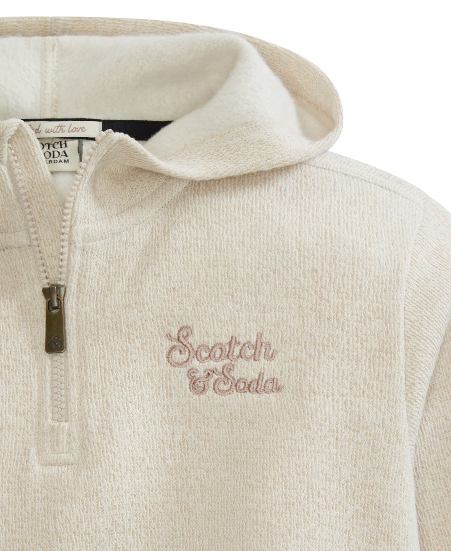Детская толстовка с застежкой-молнией на четверть длины (8-20 лет) SCOTCH & SODA, NATURAL — фото 3