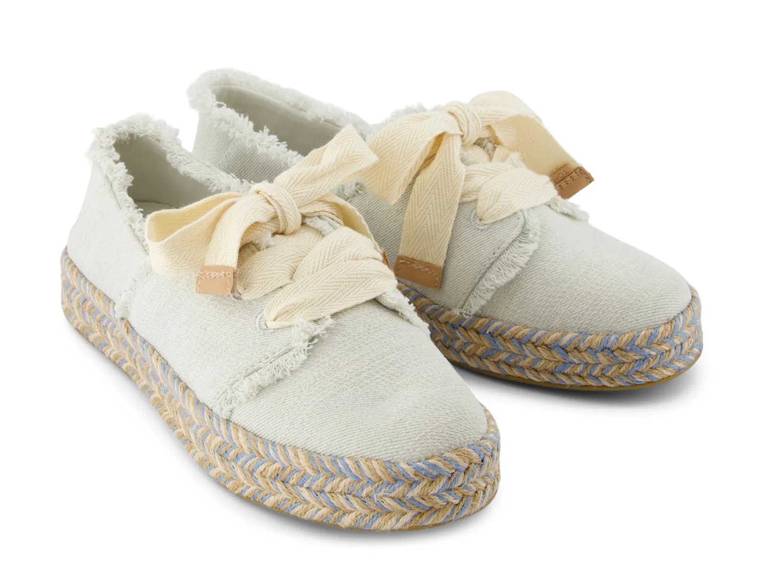 Кроссовки TOMS Carolina Lace Up Platform Espadrille Sneaker - Women's, Light Denim Blue — фото 2