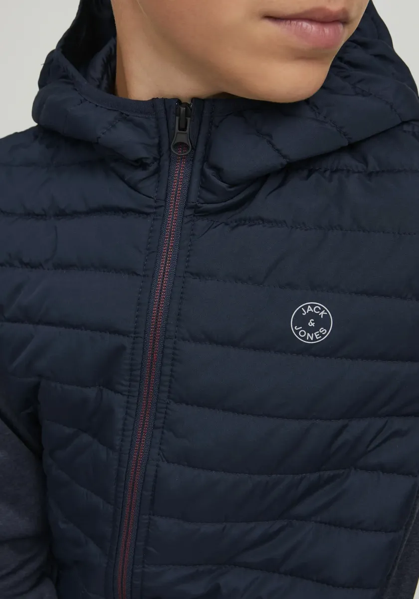 Детская гибридная куртка Jack & Jones "JJEMULTI QUILTED JACKET NOOS JNR", с капюшоном Jack & Jones Junior, синий — фото 3