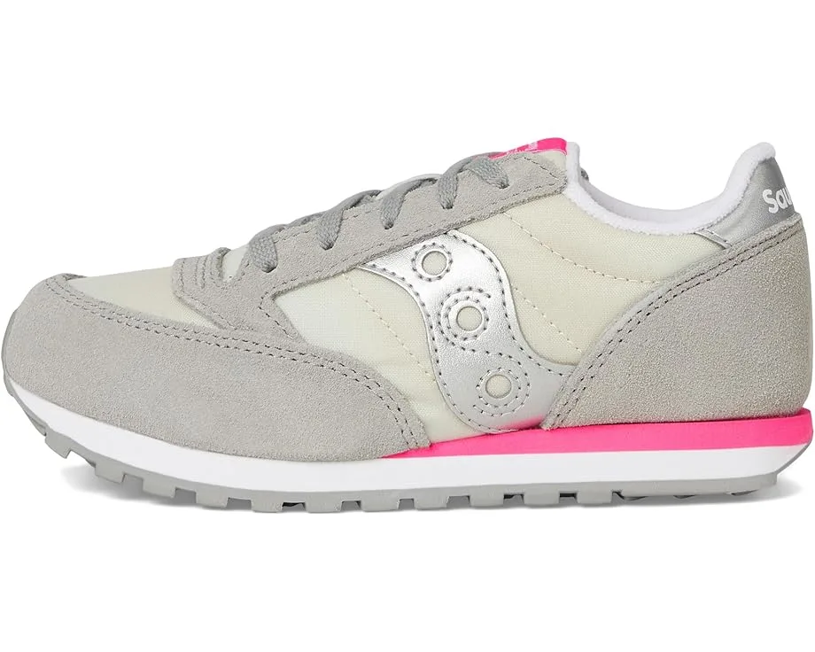 Кроссовки Saucony Kids Originals Jazz Original (Little Kid/Big Kid), Grey/Silver/Pink — фото 4
