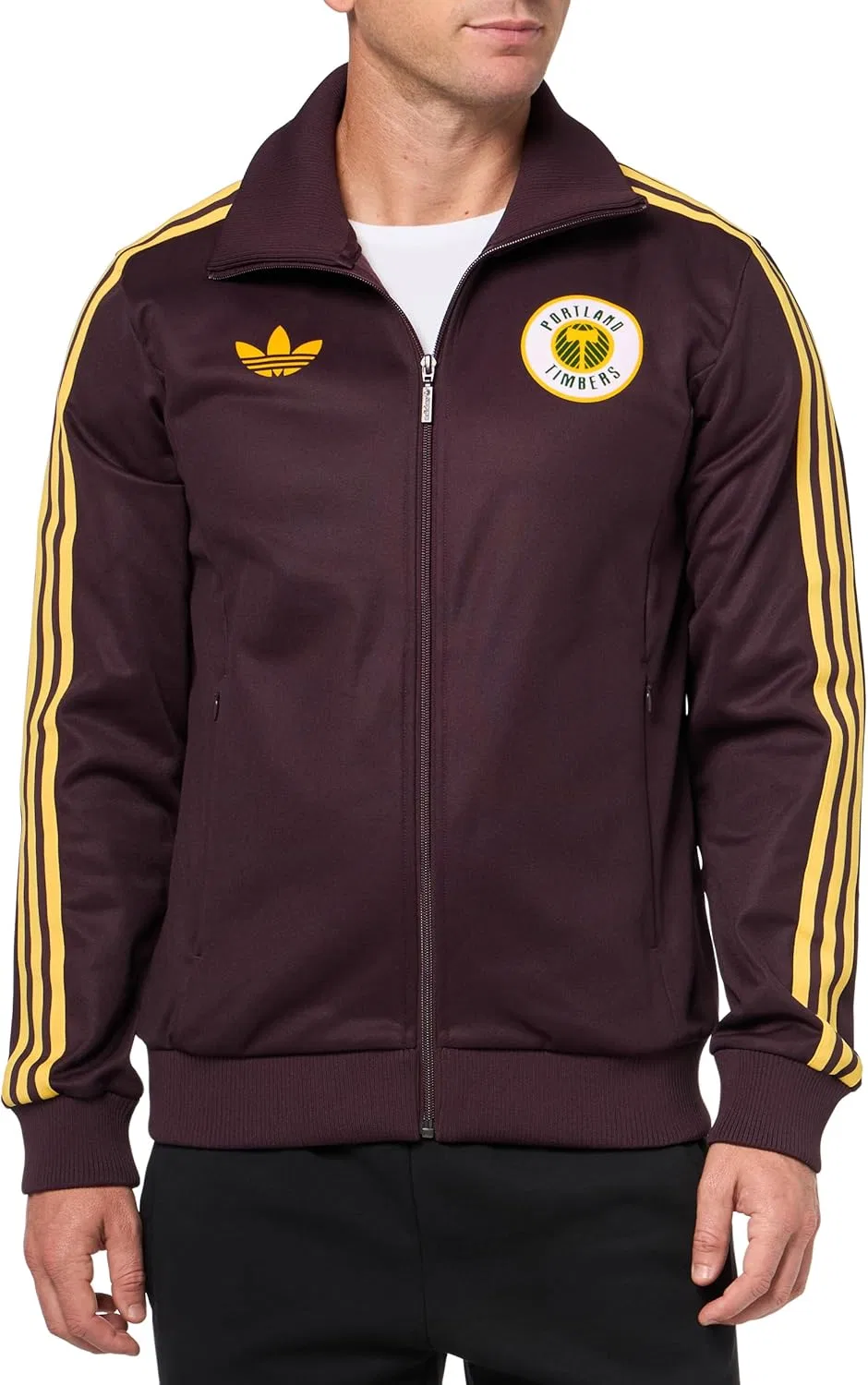Трек-куртка для футбола adidas, Shadow Maroon/Bold Gold