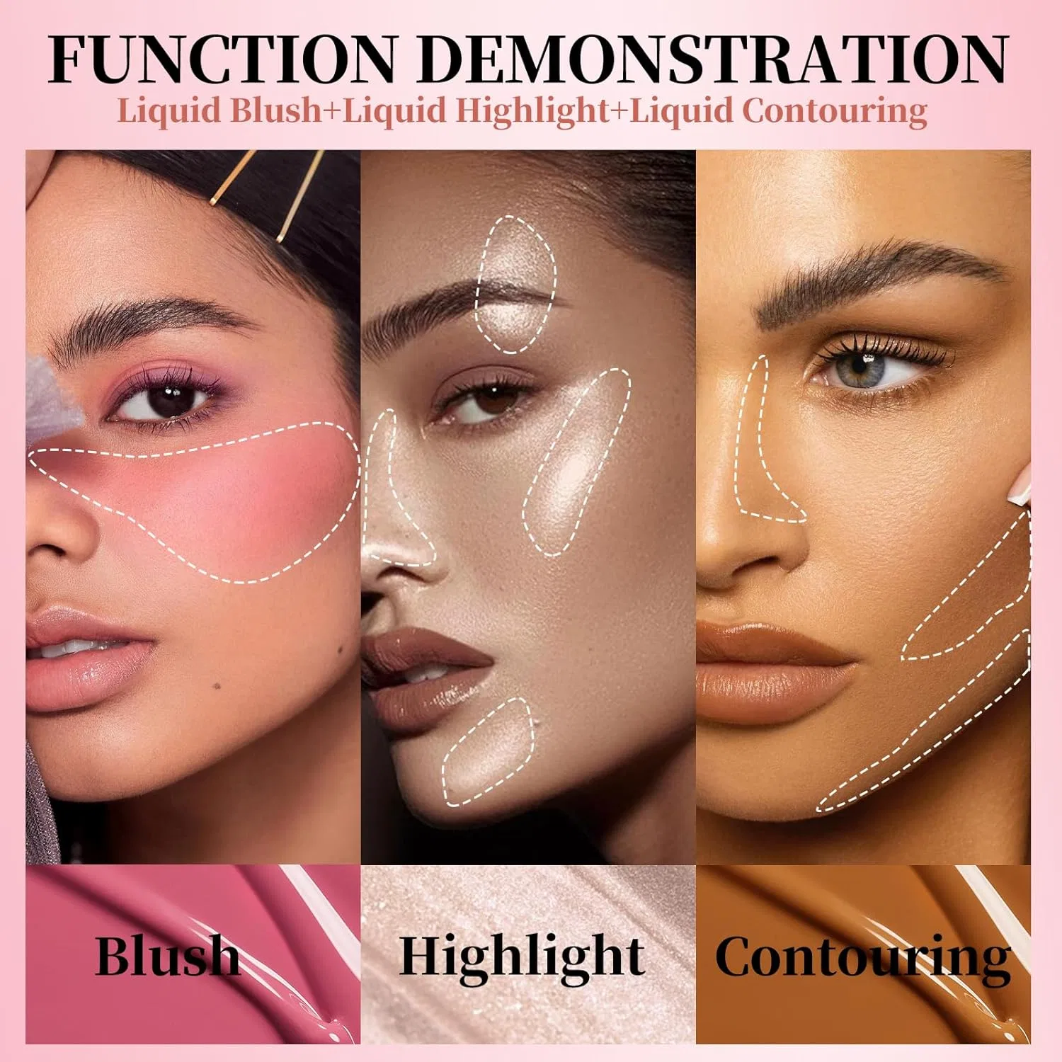 Жидкие матовые румяна для щек Vawolecy, 02#Blush — фото 2