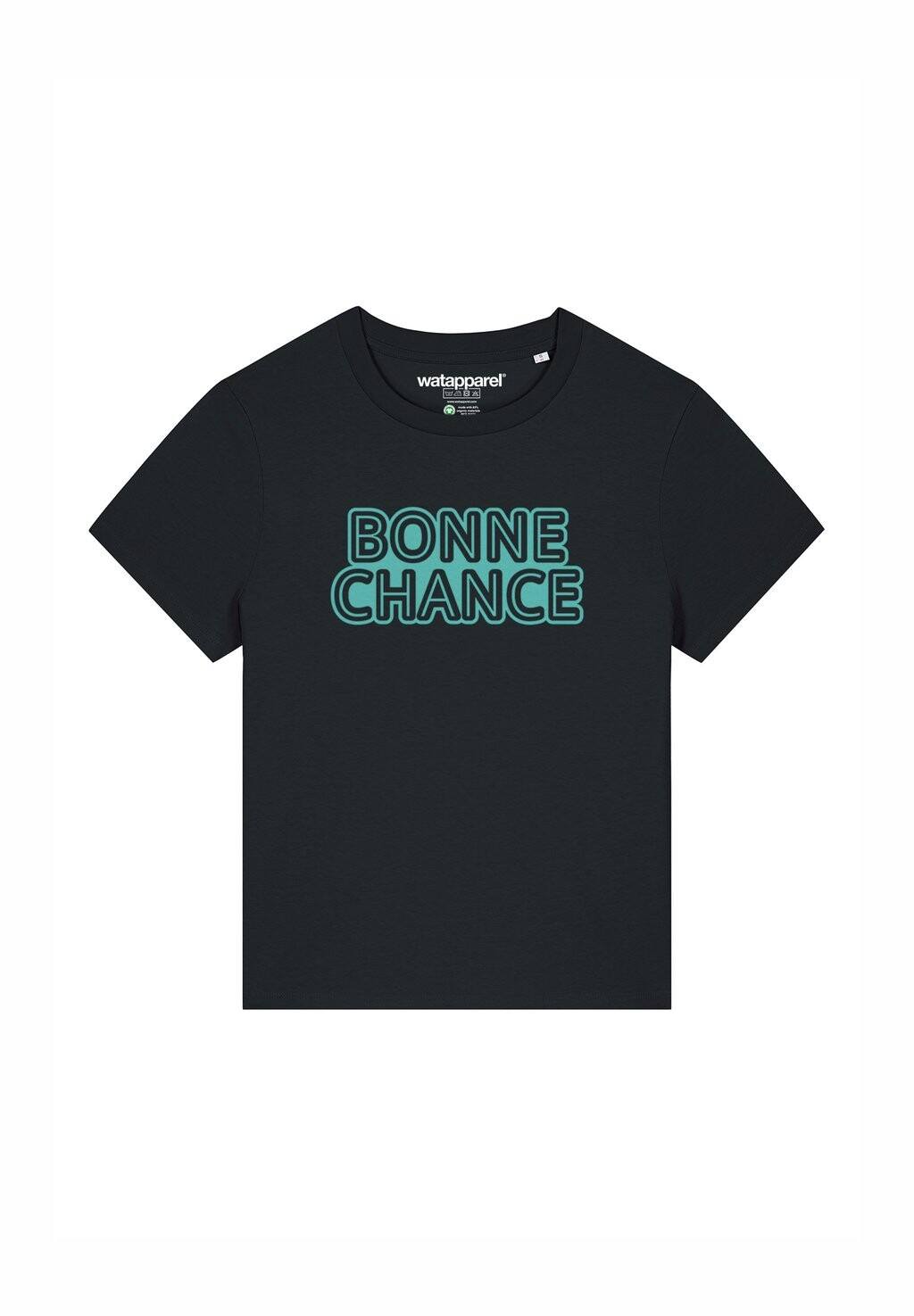 

Футболка с принтом BONNE CHANCE watapparel, черный