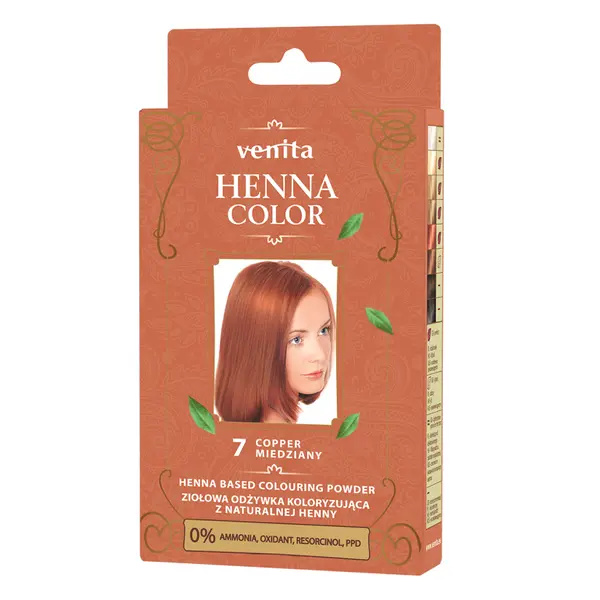 Кондиционер для волос, цвет 7 медный, 25 г Venita Henna color, цвет 7 miedziany — фото 2