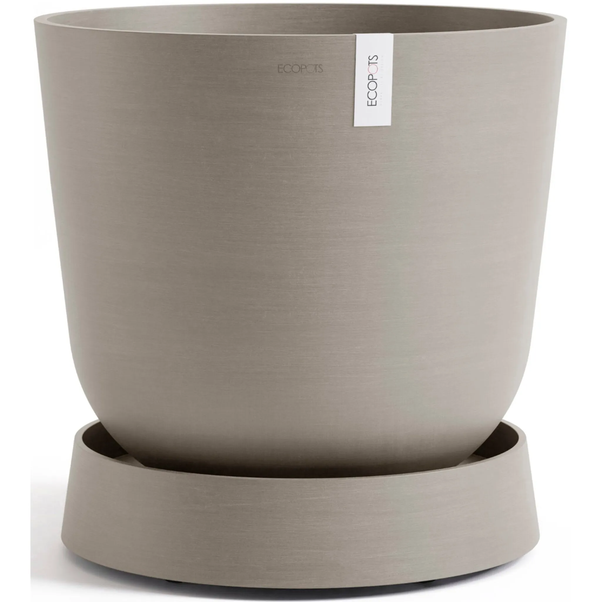 

Подставка для горшка ECOPOTS "на колесах Oslo 45 Taupe", для внутреннего и наружного применения: морозоустойчивая, ударопрочная и светостойкая, серо-коричневый