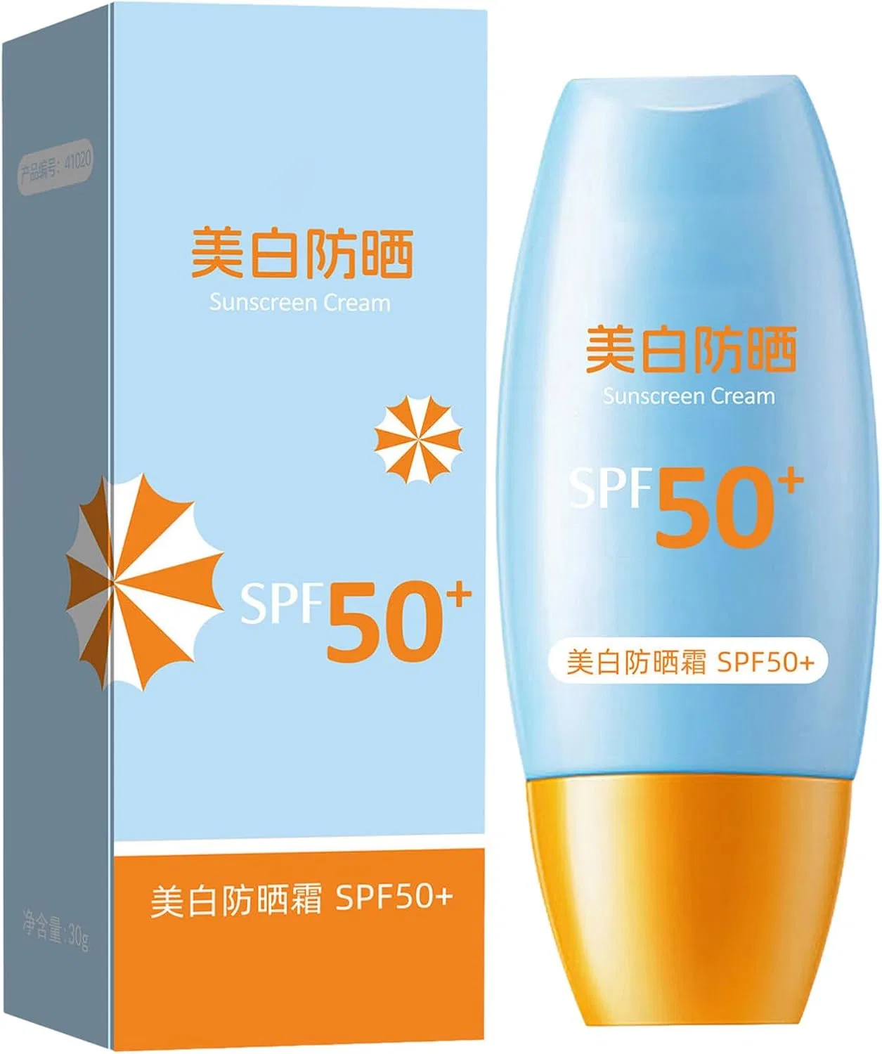 Солнцезащитный крем Light Up Essence, SPF 50+, Generic, голубой