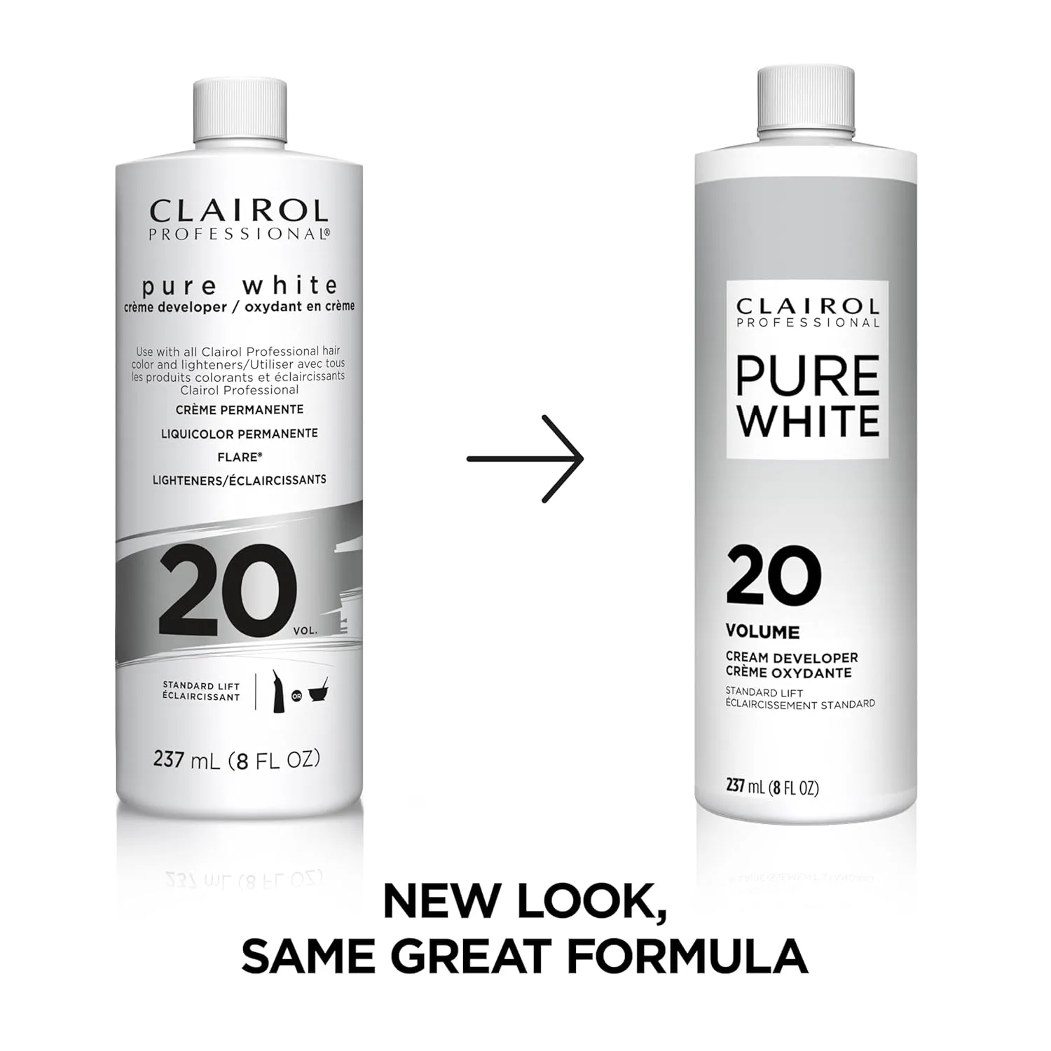 Осветляющий и закрашивающий седину окислитель для волос Clairol Professional Pure White 20 Volume 473 мл (1 шт.), White — фото 2