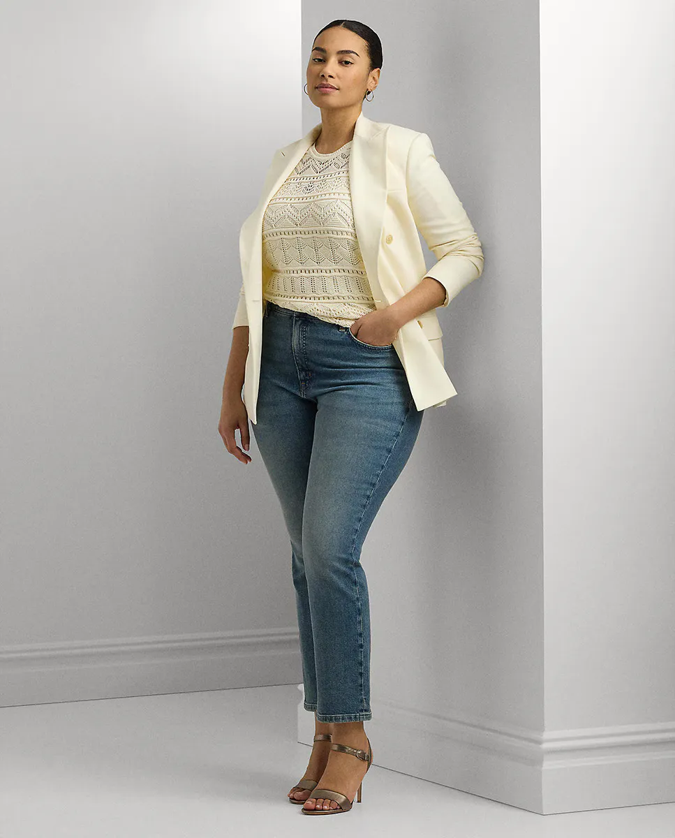 

Женские хлопковые прямые джинсы Lauren Ralph Lauren Woman, синий