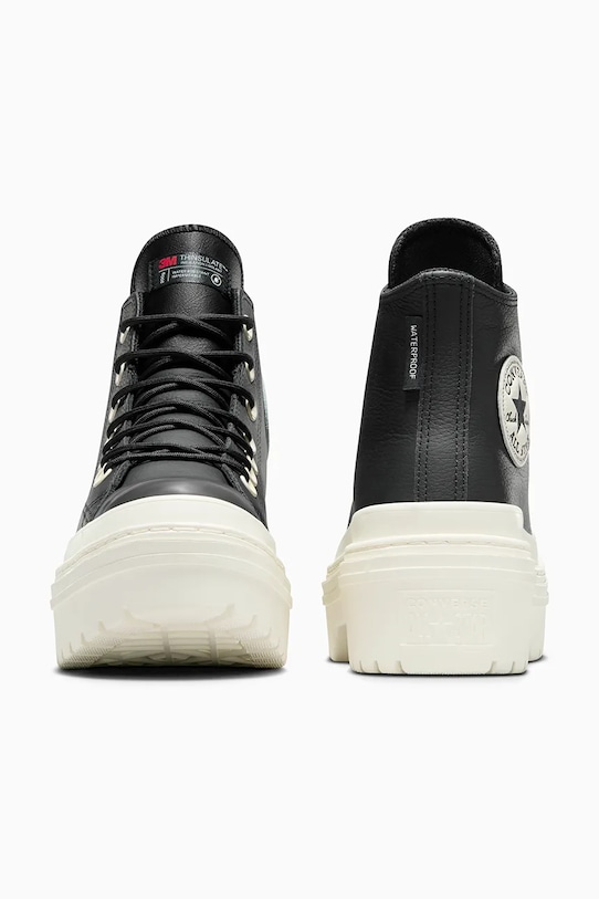 Кожаные кеды Chuck Taylor All Star Lugged Heel Converse, черный — фото 3
