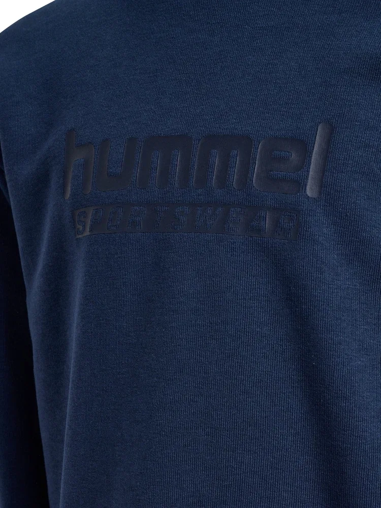 Свитшот детский хлопковый Hummel, синий — фото 3