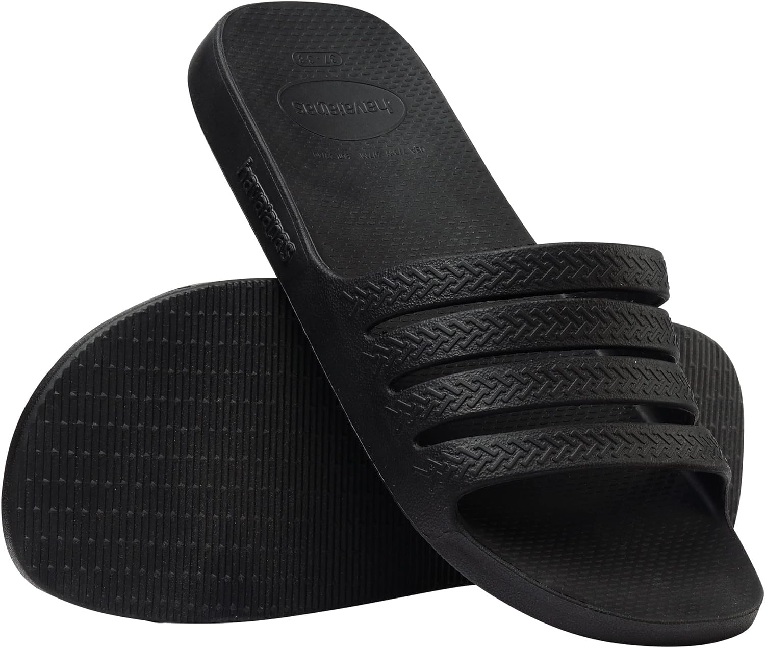 Мужские классические вьетнамки Havaianas, белый/черный — фото 3