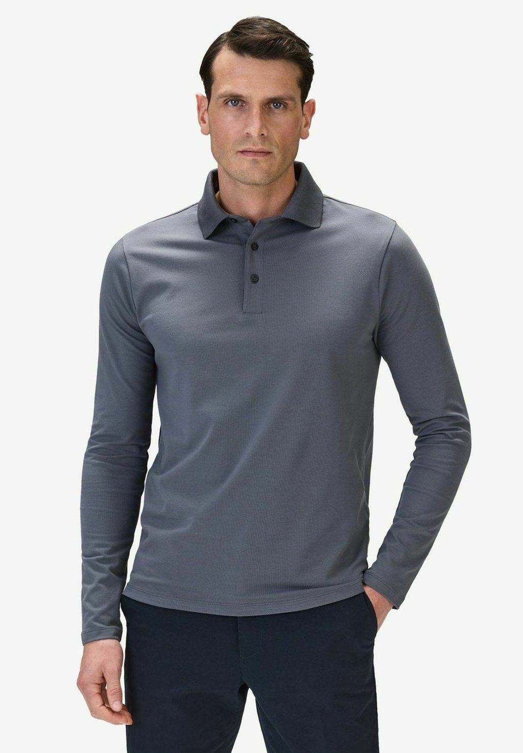 

Лонгслив FITTED LONG SLEEVE - Polo shirt John Henric, темно-серый