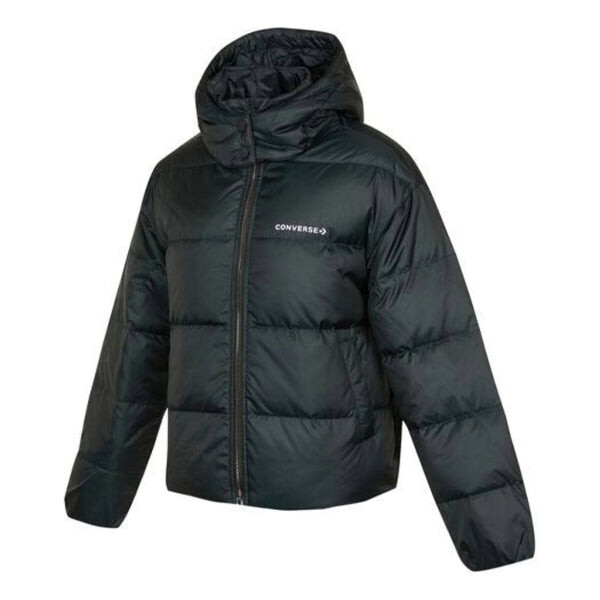 

Куртка short down textile jacket 'black' Converse, черный