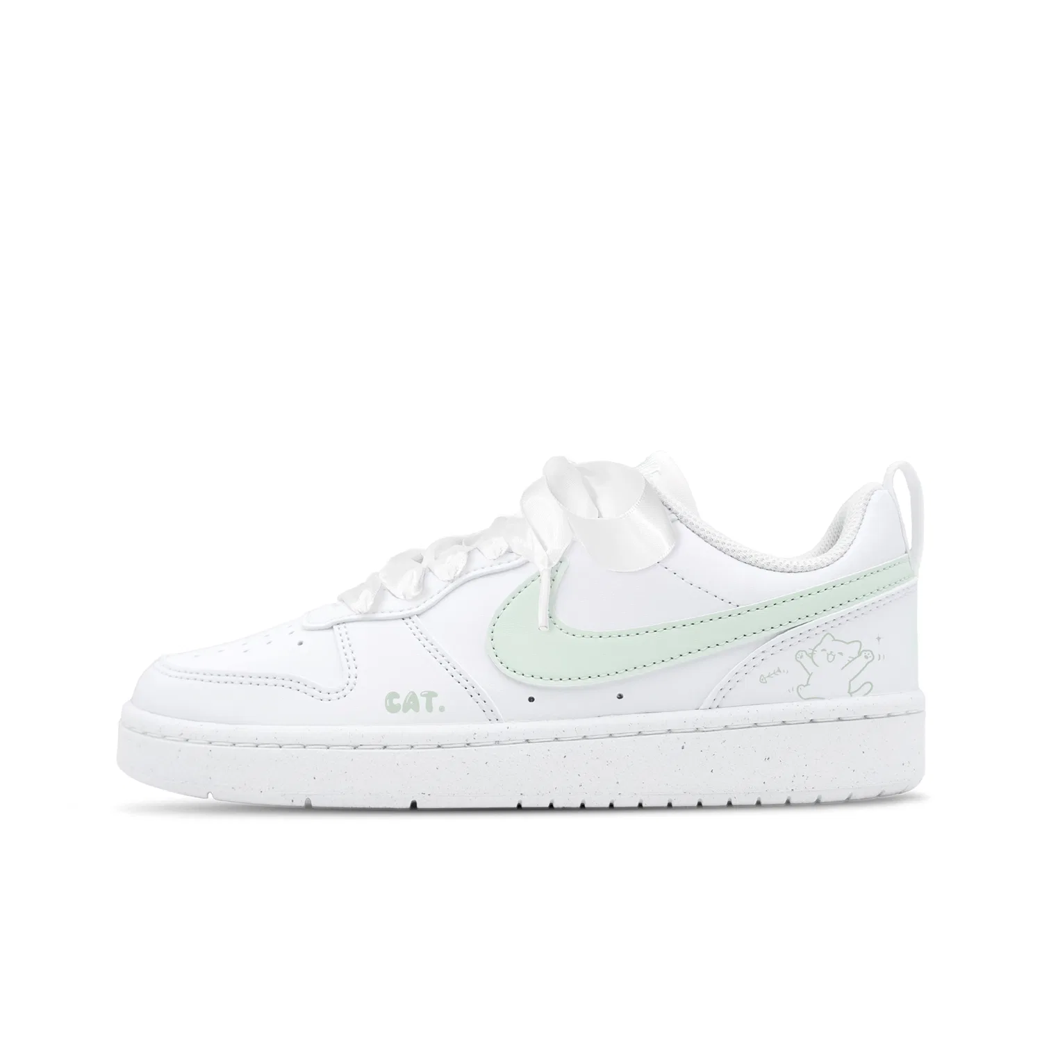 Детские кроссовки для скейтбординга Nike Court Borough Kitten Ball Low Top Green White