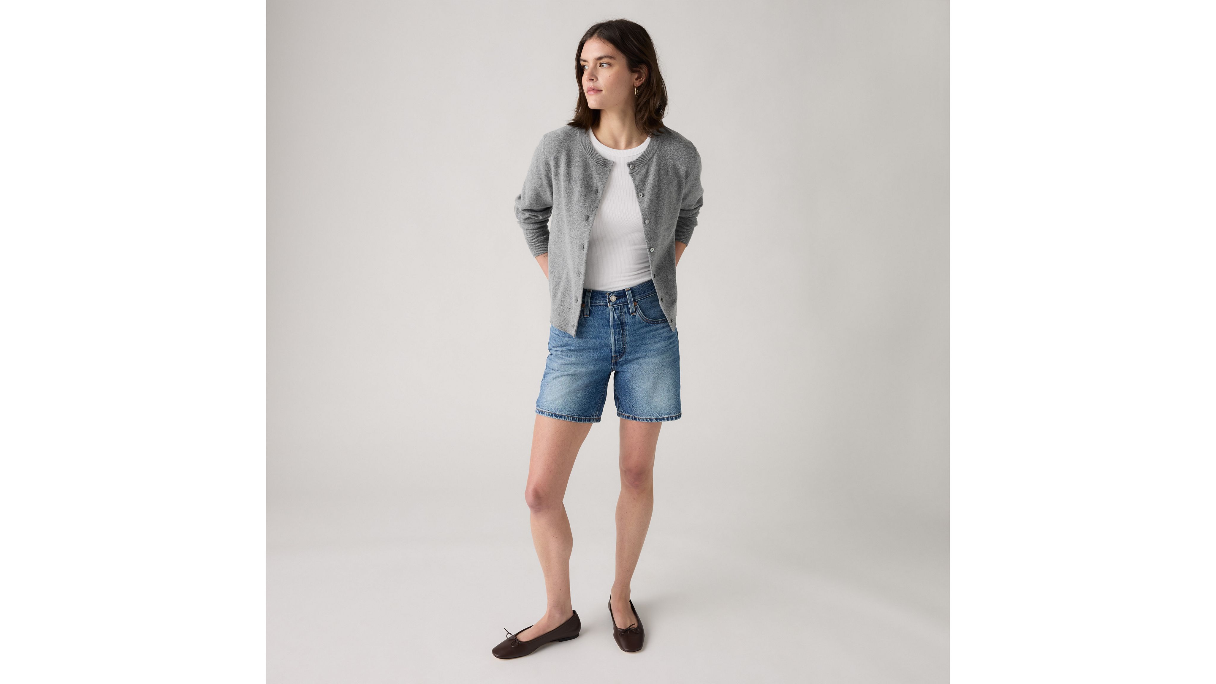 

Легкие женские шорты 501 Original Fit длиной до середины бедра Levi's, No Scrubs - Medium Wash