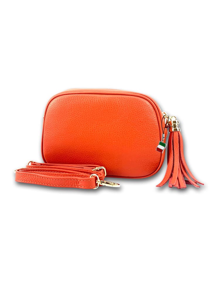 

Кожаная сумка через плечо Florence, оранжевая, примерно 21 см Florence