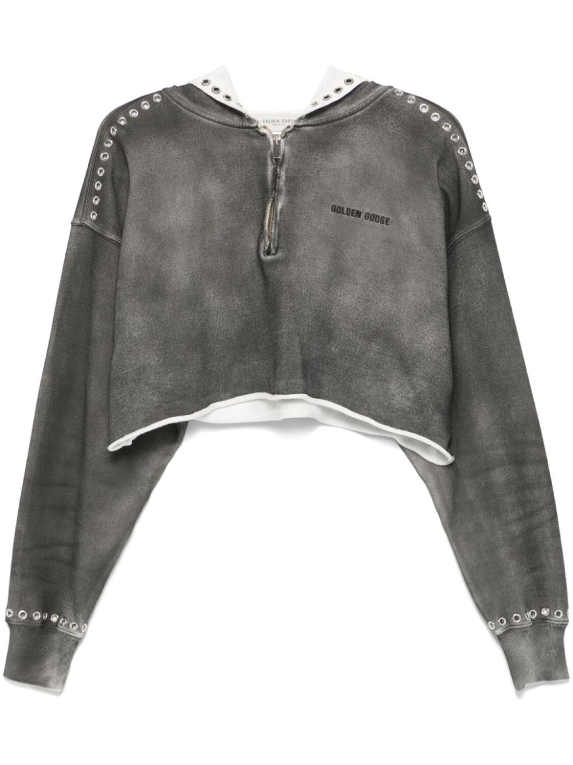 

Golden Goose укороченное худи, серый