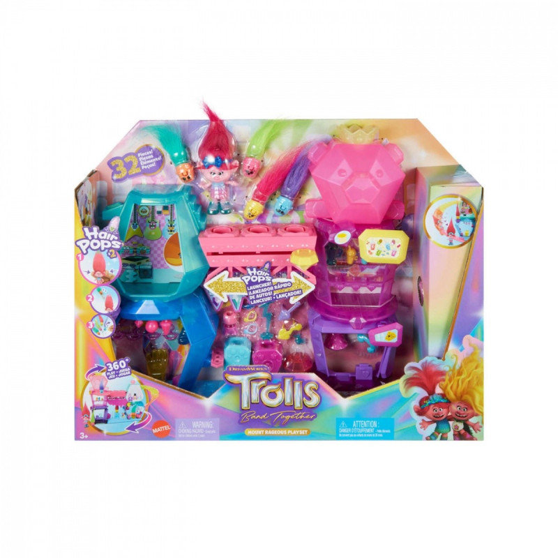 

Игровой набор Mattel, Dreamworks Trolls Band Together с куклой Little Queen Poppy и более 25 аксессуарами