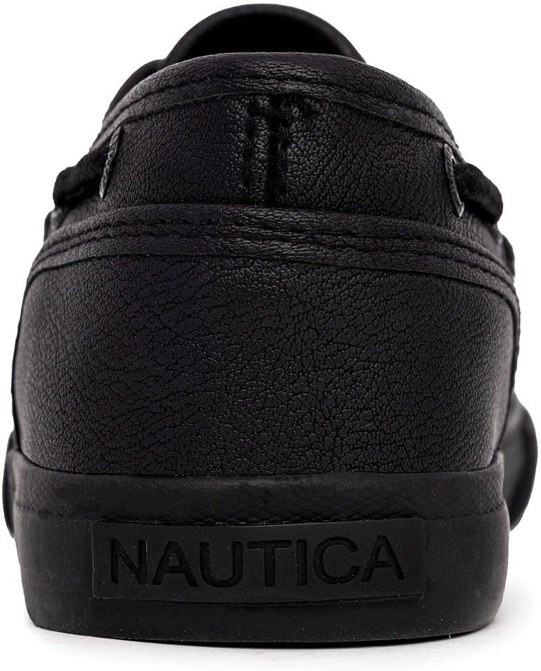 Повседневные лодочные мокасины Nautica для детей - школьная обувь для мальчиков (младенцы/маленькие дети/старшие дети), черный — фото 3