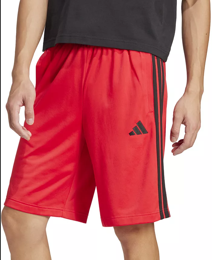 

Мужские шорты Three-Stripes 10" из трикотажа adidas, красный
