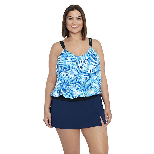 

Топ-танкини Plus size с V-образным вырезом и кольцом Bal Harbour