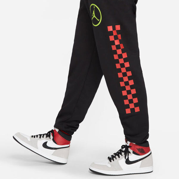 Спортивные штаны Air Jordan MENS Logo Print Casual Fleeced Sports Pants Black, черный — фото 4