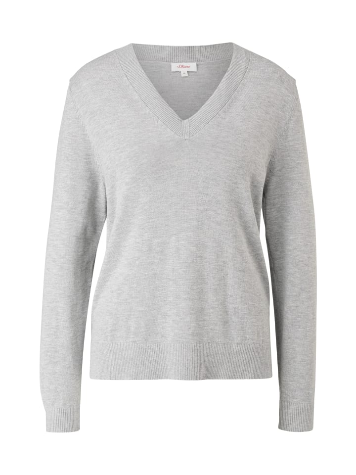 

Вязаный свитер цвета 9400_серый меланж s.Oliver