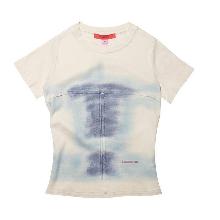 

Футболка Eckhaus Latta Lapped Baby Tee 'Oasis', белый