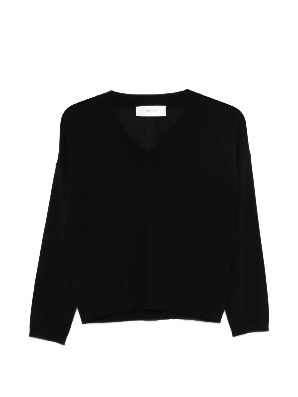 

Топ с v-образным вырезом IVORY PARIS, черный