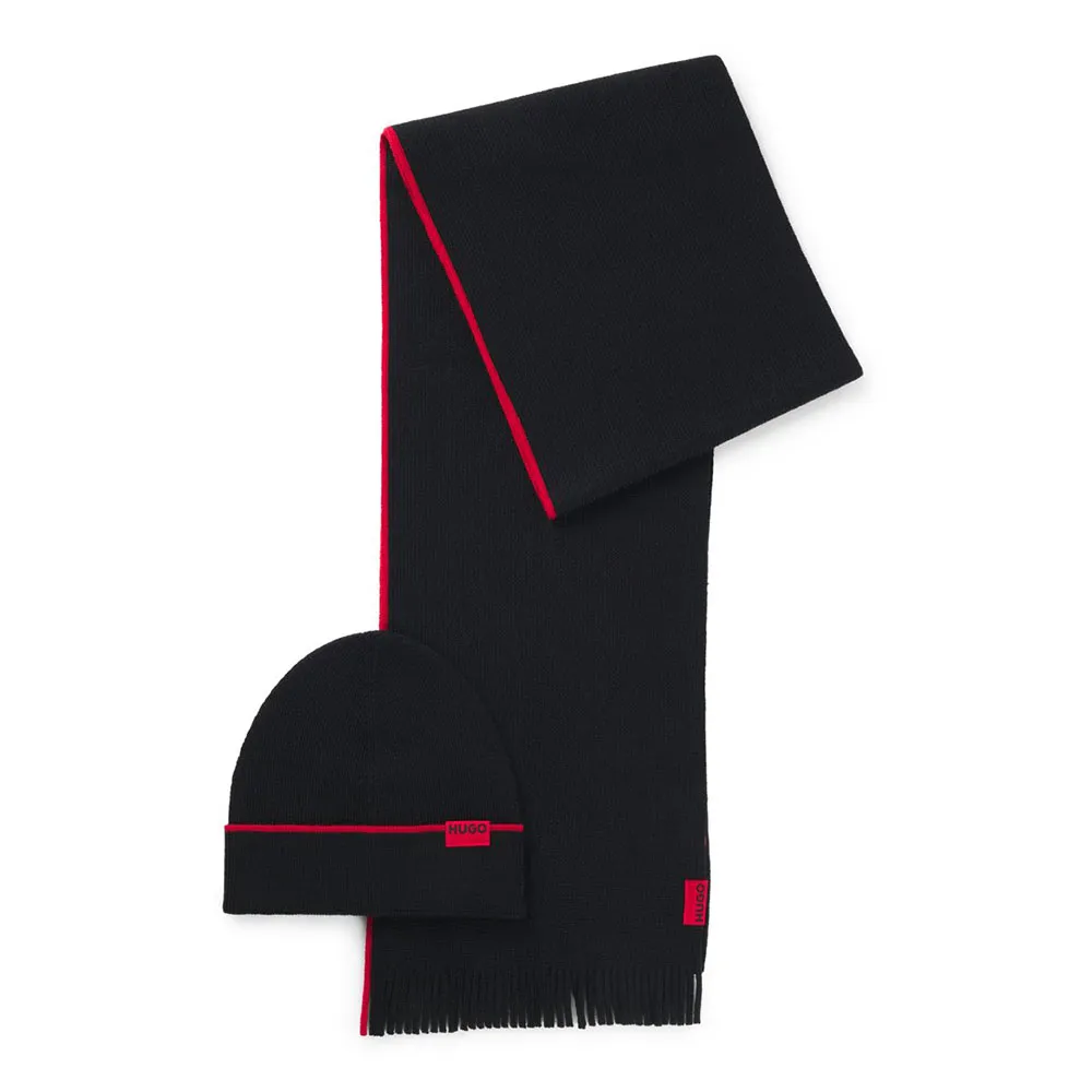 

Шарф HUGO Zaschel Set 10260700, черный