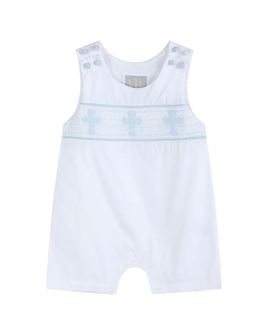 Комбинезончик Lil Cactus Holy Smocked Overalls, белый