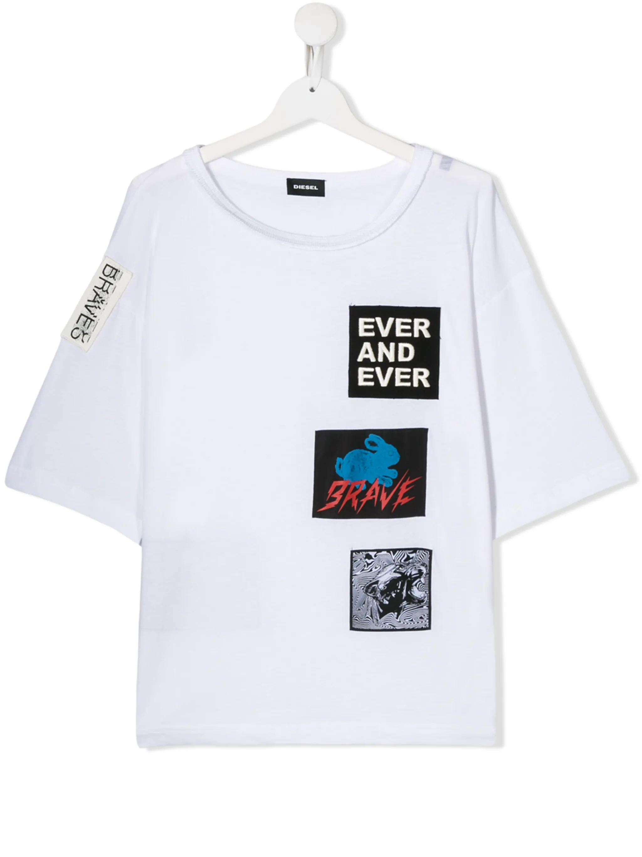 

Футболка с вышивкой Diesel Kids, белый