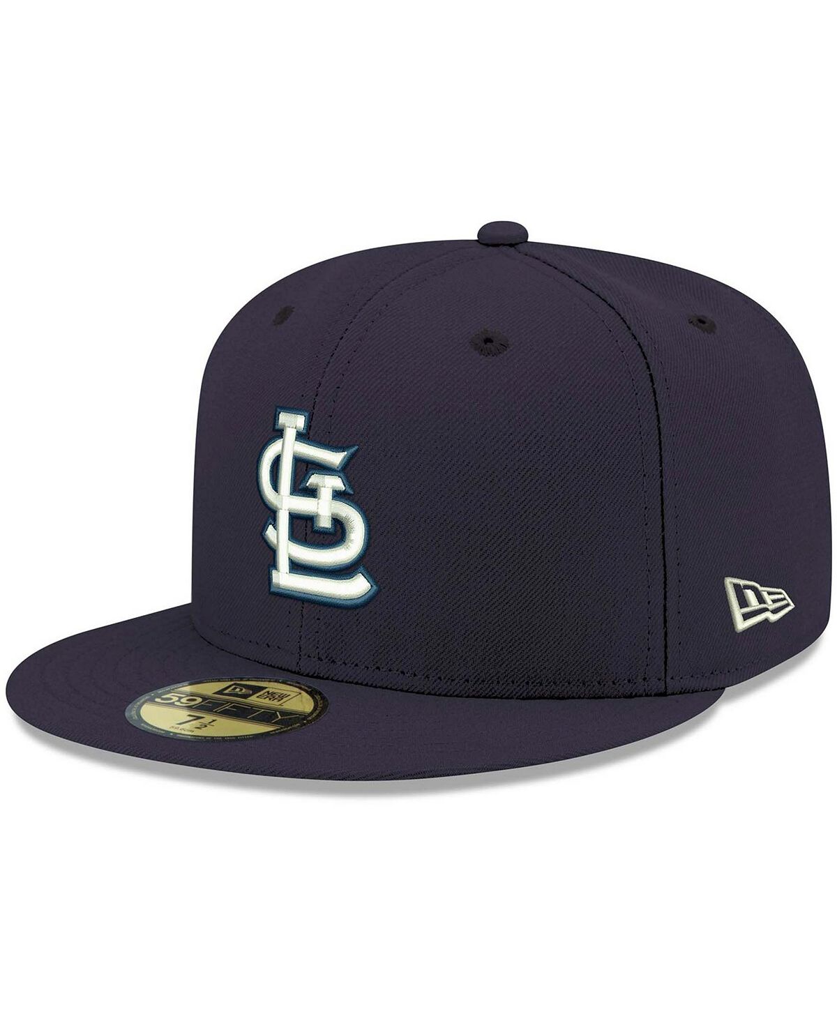 

Мужская темно-синяя шляпа с логотипом St. Louis Cardinals белая 59FIFTY приталенная шляпа New Era