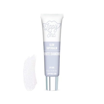 Бальзам для губ Glow White Diamond Superbalm Glossy with Avocado Oil, Argan Oil, and Macadamia Oil