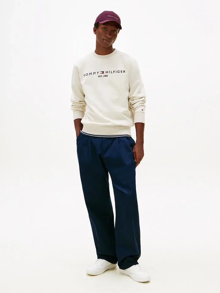 Свитшот из био-хлопка Tommy Hilfiger, кремовый