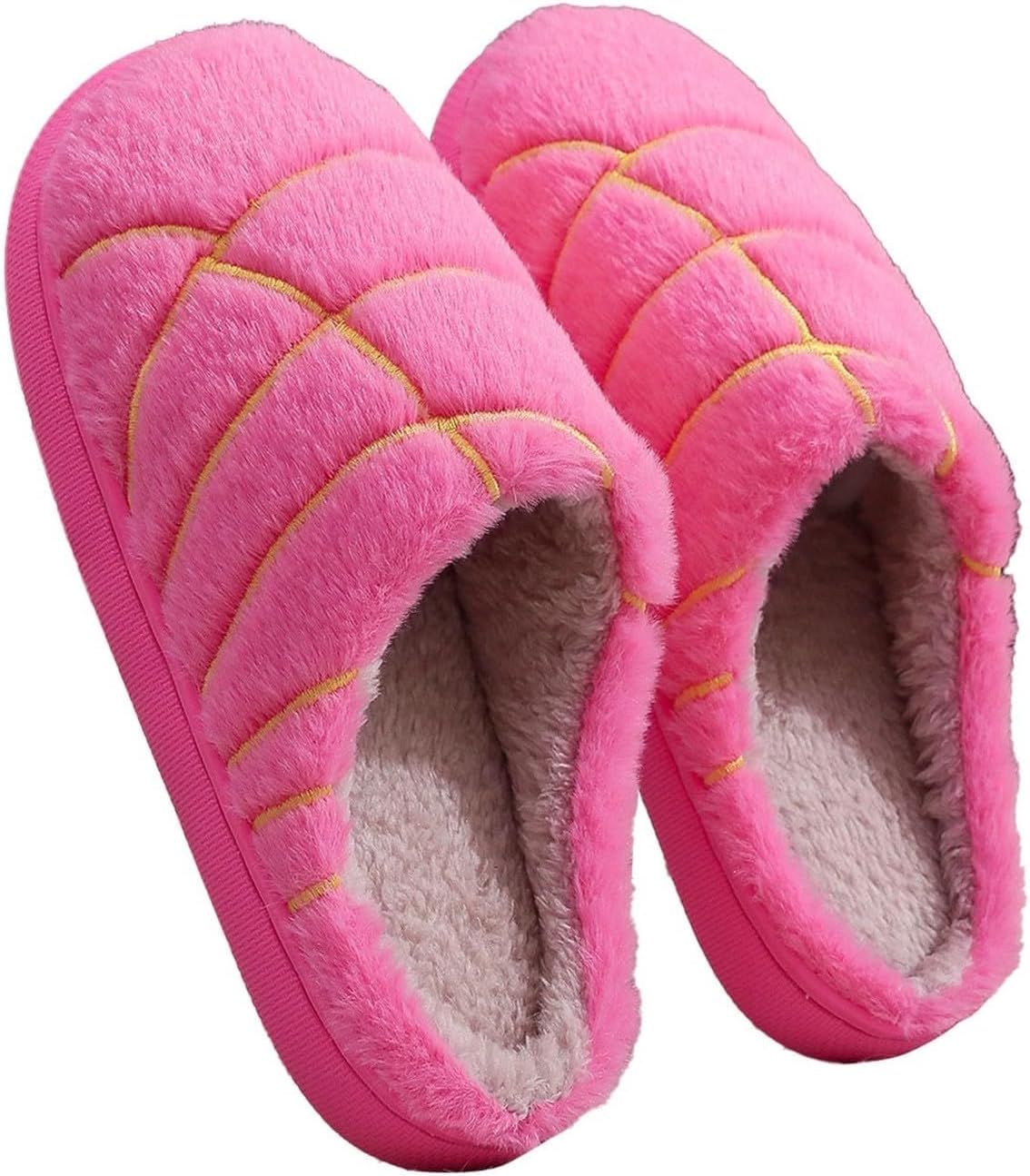 

Тапочки Concha, домашние тапочки Conchas с эффектом памяти, теплая мягкая плюшевая подкладка, для дома и улицы, для женщин и мужчин Pgfek, красный