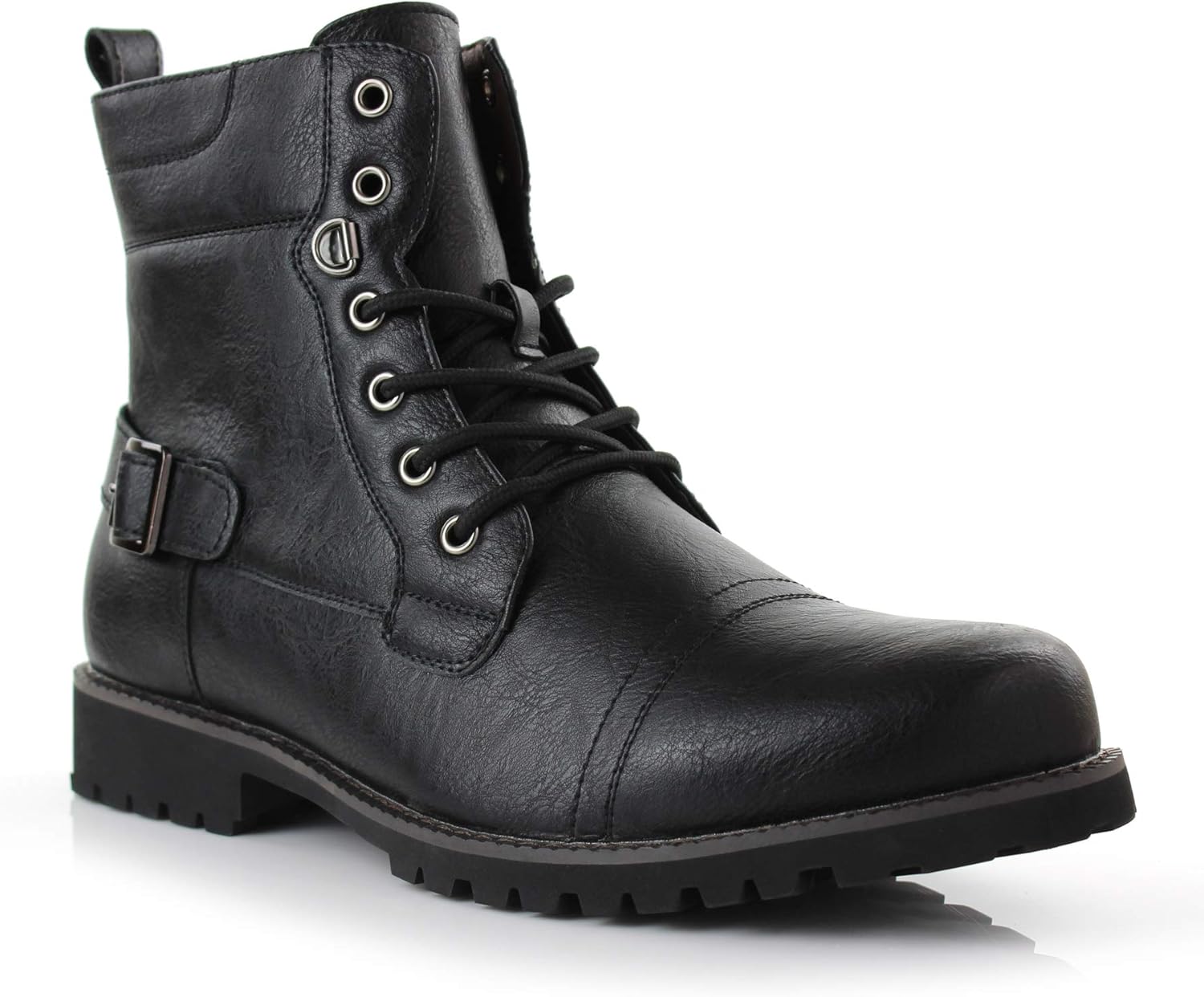 

Мужские зимние ботинки Polar Fox из веганской кожи с опцией подкладки из искусственного меха, черный