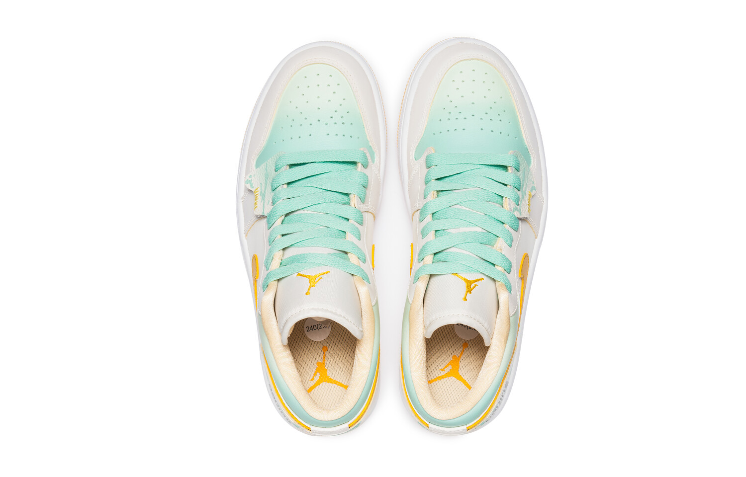 

Кроссовки Air Jordan 1 Vintage Basketball Shoes Women's Low-top Yellow, зеленый