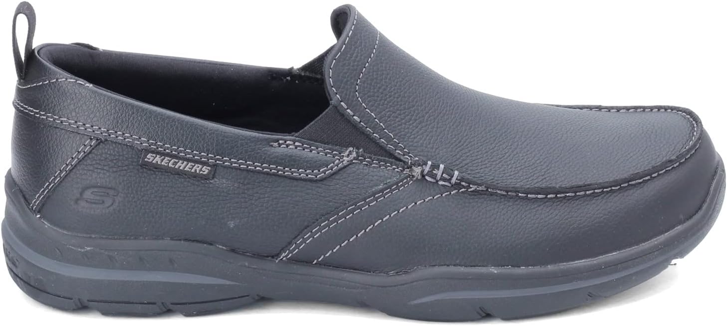 Мужские лоферы Skechers Relaxed Fit: Harper - Forde на пятке, черный — фото 3